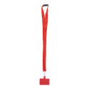 Revent Call red  RPET mobile holder lanyard 