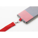 Revent Call red  RPET mobile holder lanyard 