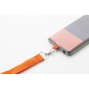 Revent Call oranje  RPET mobiele houder lanyard 