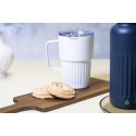 Streaky Grab white  thermo mug 