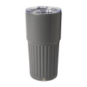 Streaky Tall dark grey  thermo cup 