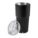 Streaky Tall black  thermo cup 