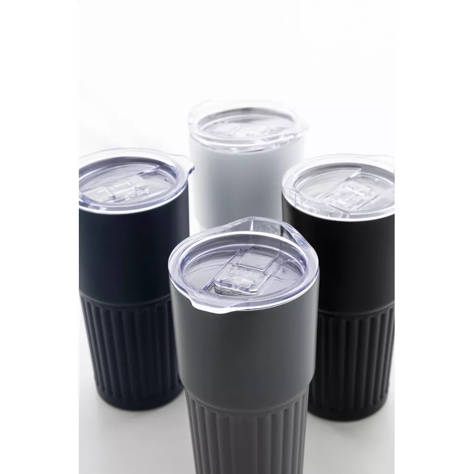 Streaky Tall black  thermo cup 