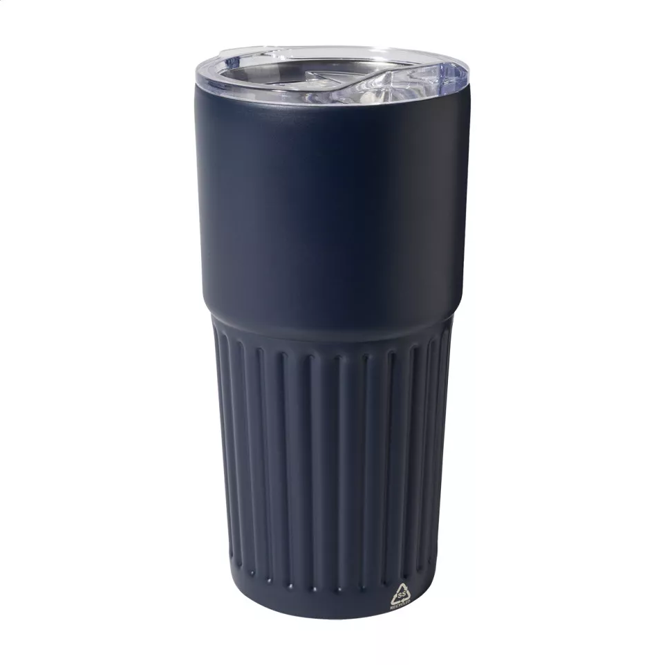 Streaky Tall donker blauw  thermosbeker 