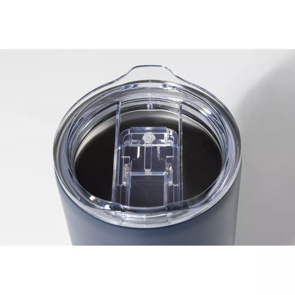 Streaky Tall dark blue  thermo cup 