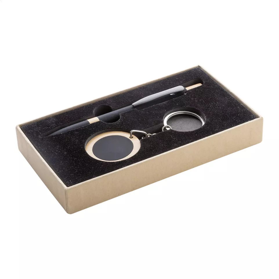 Specuset noir  Set sylo et porte-clés 