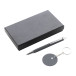 Miroset donker grijs  pen en sleutelhanger set 