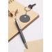 Miroset gris foncé  Set sylo et porte-clés 