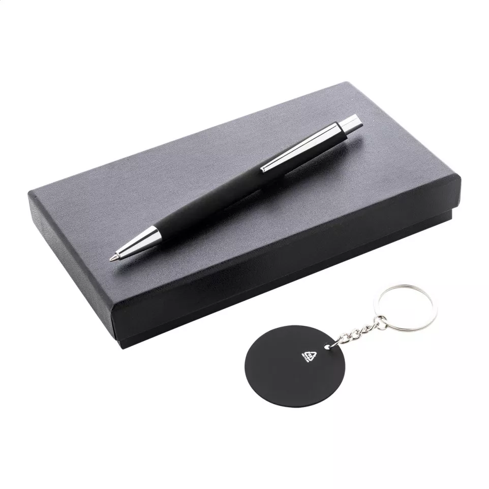 Miroset noir  Set sylo et porte-clés 