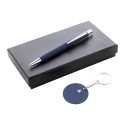 Miroset bleu foncé  Set sylo et porte-clés 