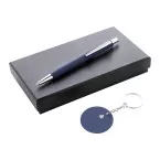 Miroset bleu foncé  Set sylo et porte-clés 
