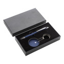 Miroset dark blue  pen and keyring set 