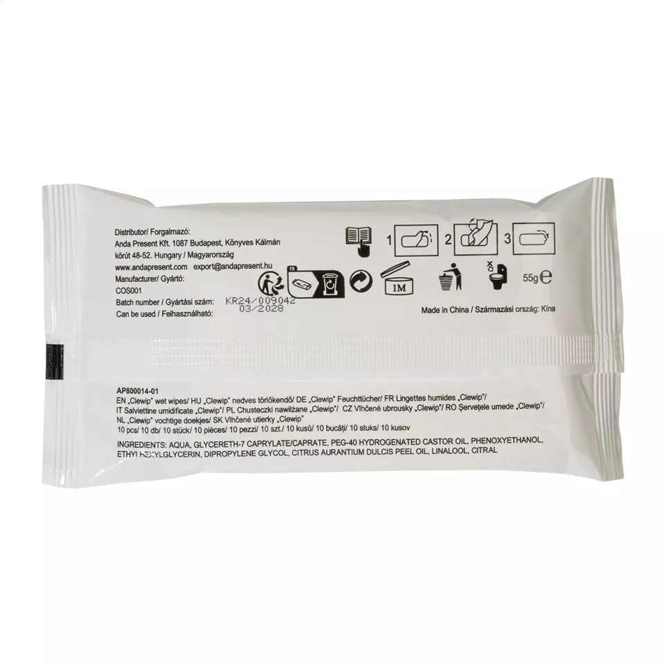 Clewip white  wet wipes 