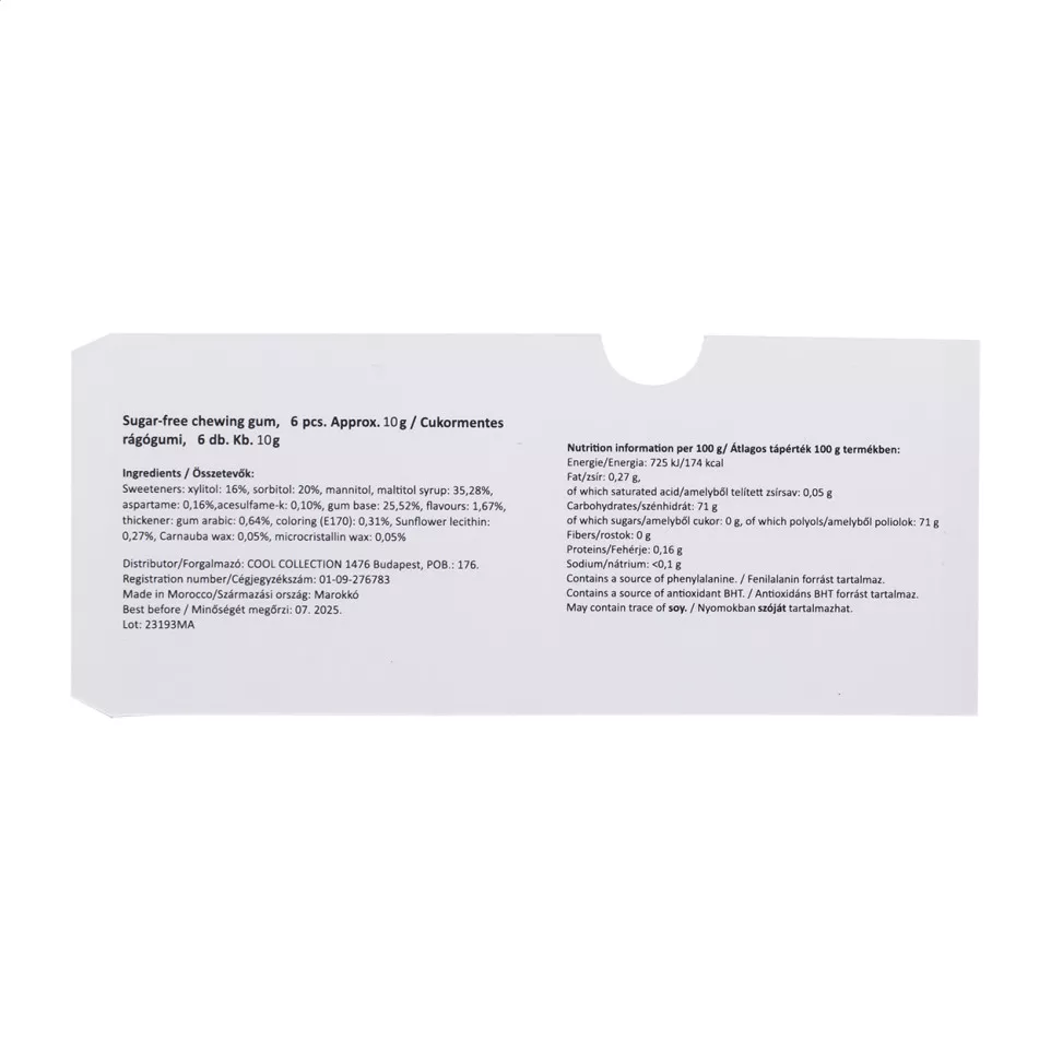CreaChew 6 white  custom chewing gum 