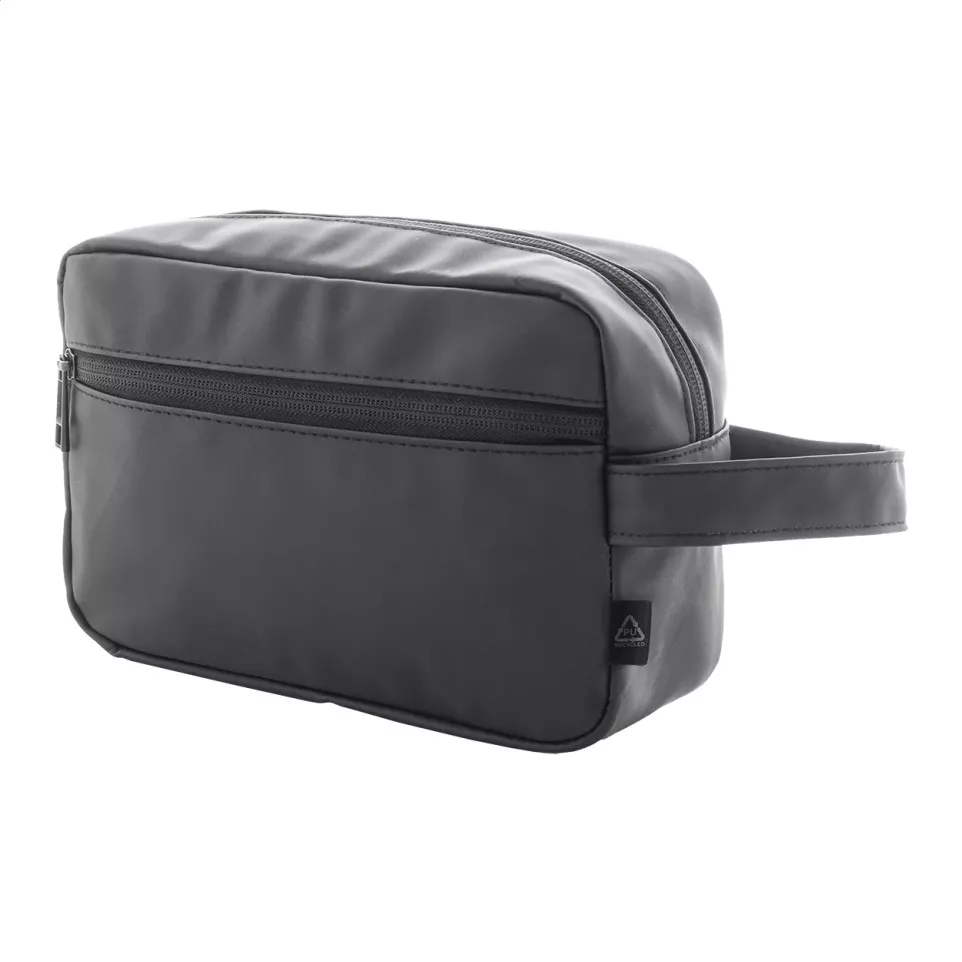 Cospu black  RPU cosmetic bag 