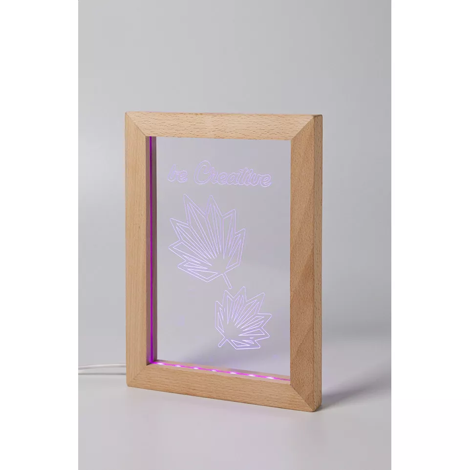 Woodiframe natural transparent LED...