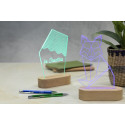 Woodify transparant natuurlijk LED-licht trofee 
