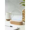 Woodify transparent natural LED light trophy, round 