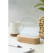 Woodify transparent natural LED light trophy, round 