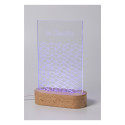 Woodify transparent natural LED light trophy, rectangle 