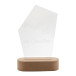 Woodify transparant natuurlijk LED-licht trofee 