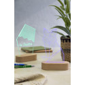 Woodify transparant natuurlijk LED-licht trofee 
