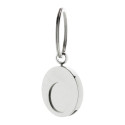 Cromo silver  trolley coin keyring 