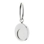 Cromo silver  trolley coin keyring 