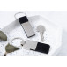 Pukke silver black keyring 