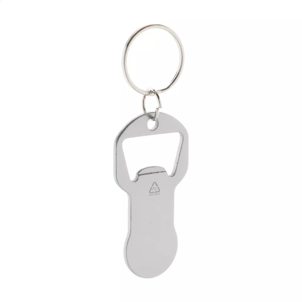 Biropi zilver  flesopener sleutelhanger 