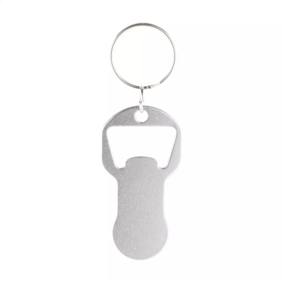 Biropi zilver  flesopener sleutelhanger 