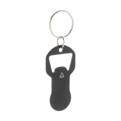 Biropi zwart  flesopener sleutelhanger 