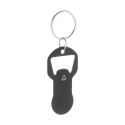 Biropi black  bottle opener keyring 