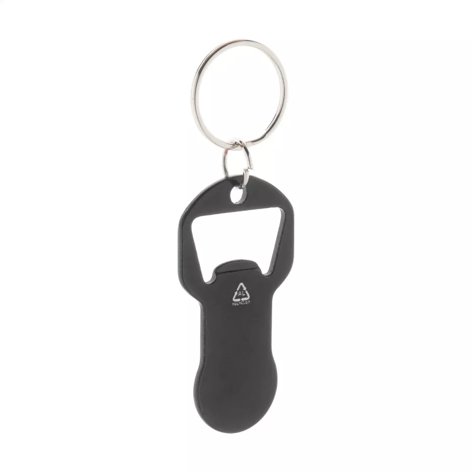 Biropi zwart  flesopener sleutelhanger 