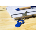 Biropi blauw  flesopener sleutelhanger 