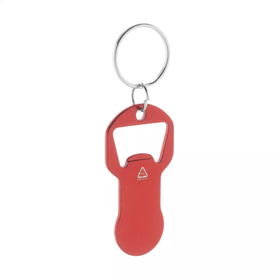 Biropi rood  flesopener sleutelhanger 