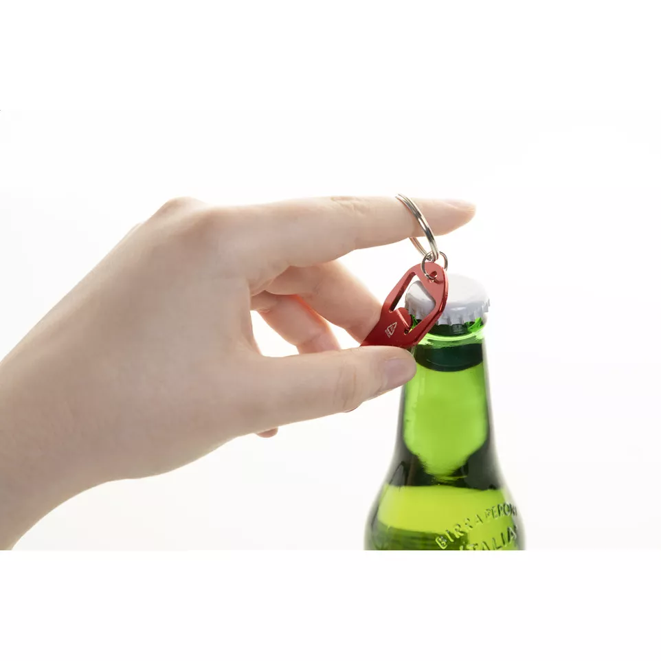 Biropi rood  flesopener sleutelhanger 