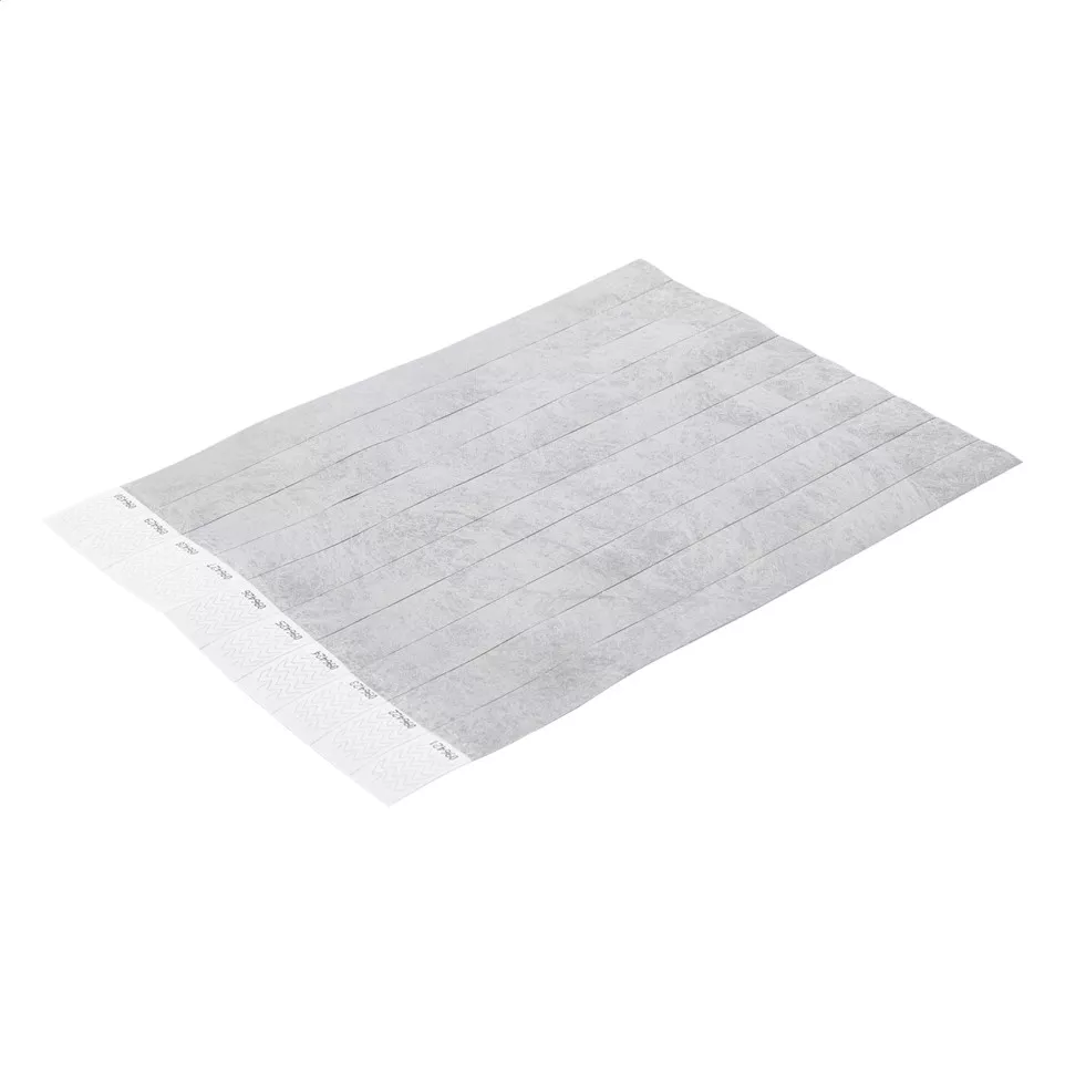 Wristvek silver  tyvek wristbands (10...