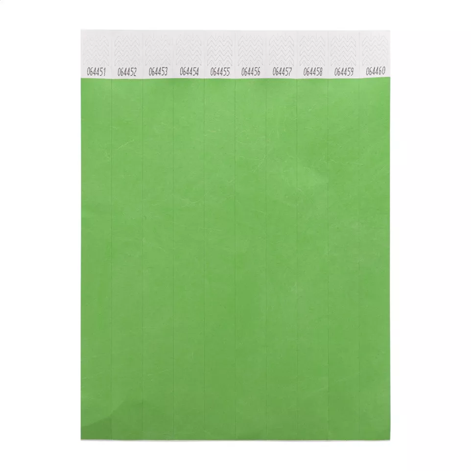 Wristvek green  tyvek wristbands (10...