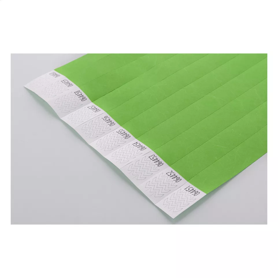 Wristvek green  tyvek wristbands (10...