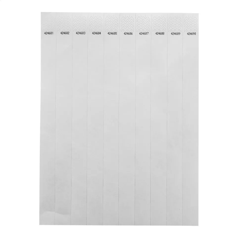 Wristvek white  tyvek wristbands (10...