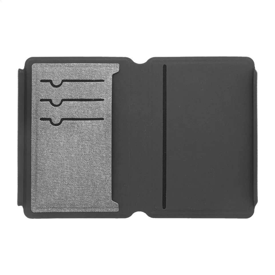 Passpu gris  Étui passeport en RPU 