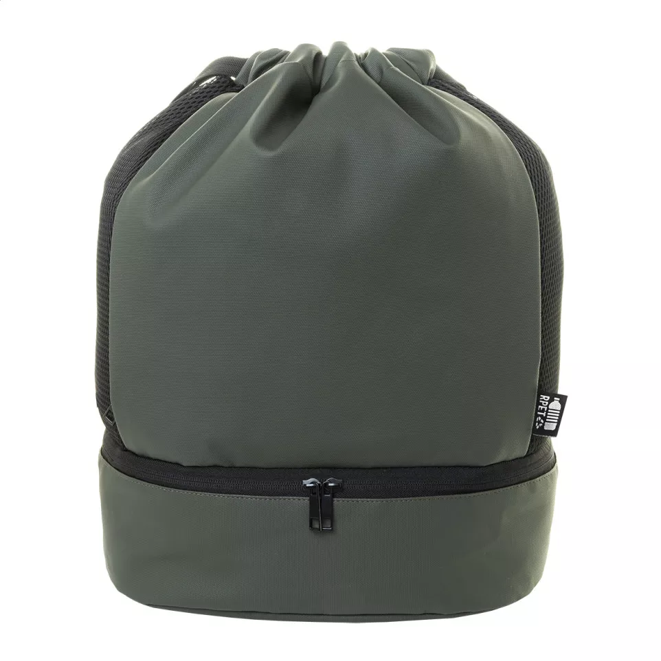 Duodraw groen  RPET tas met trekkoord 