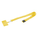 Revent Call geel  RPET mobiele houder lanyard 