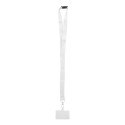 Revent Call wit  RPET mobiele houder lanyard 
