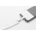 Revent Call wit  RPET mobiele houder lanyard 