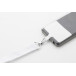 Revent Call white  RPET mobile holder lanyard 