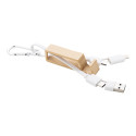 Boppy white natural USB charger cable 