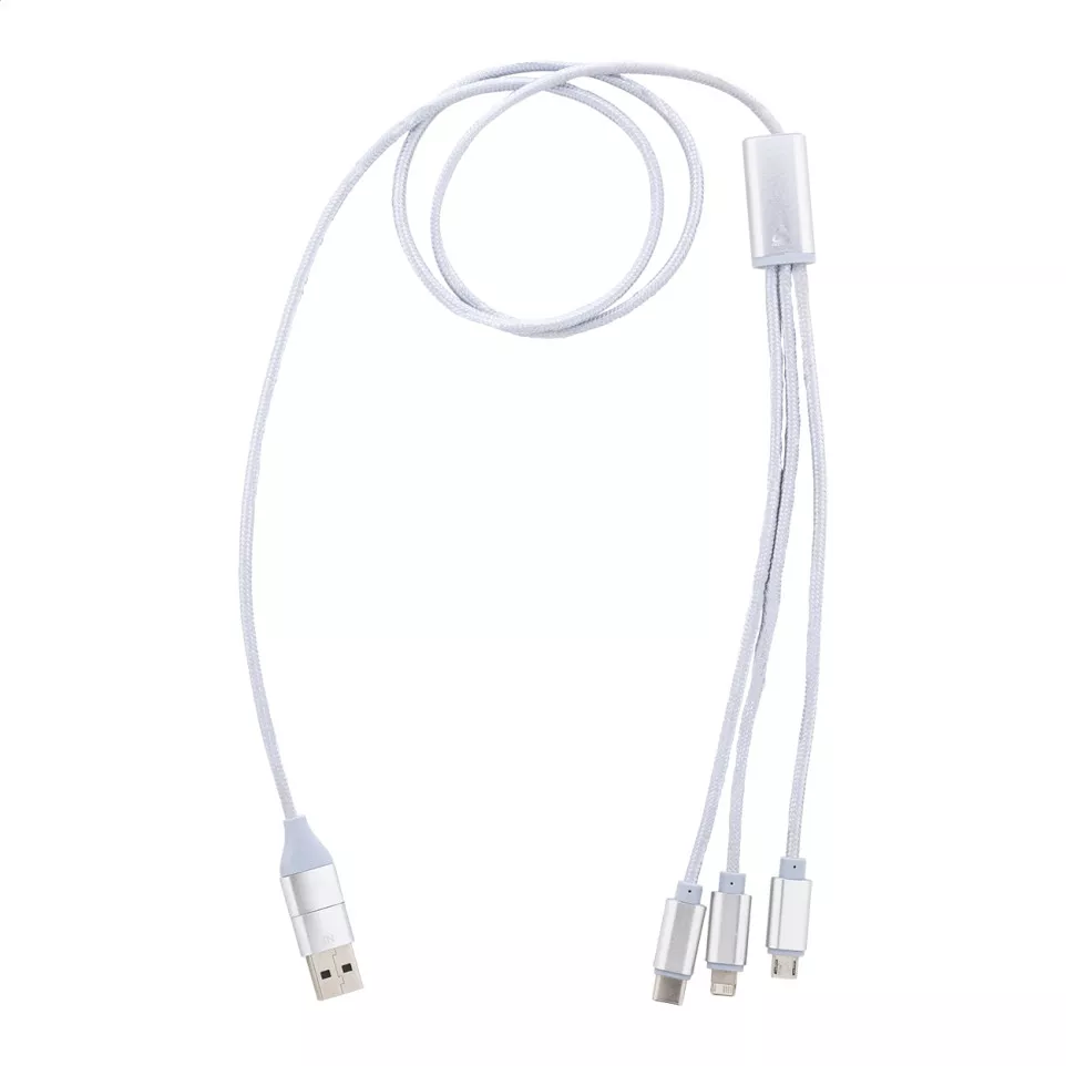 Ralong argenté  Câble chargeur USB 