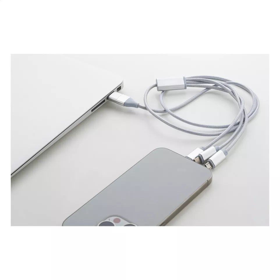 Ralong zilver  USB-oplaadkabel 